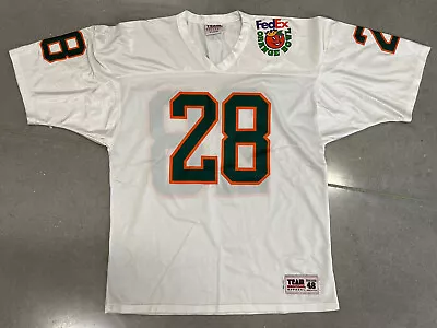 VTG Miami Hurricanes Fedex Orange Bowl Football Jersey Team Edition Apparel XL • $59