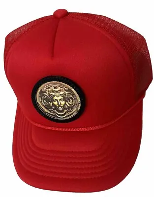 Brand New Custom Red Medusa  Hat  - Black Cuban Link  Frame- YD Versac Inspired • $28.47