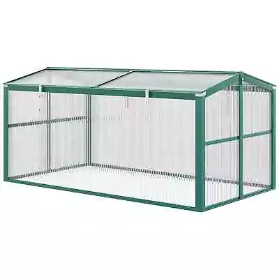 Mini Cold Frame Greenhouse Protective Plant Bed Garden Flower Pot Cover W/ Vent • £79.19