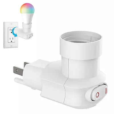 Plug In Light Socket 3-Prong Light Bulb Socket Adapter Outlet To Socket Adapte • $13.74