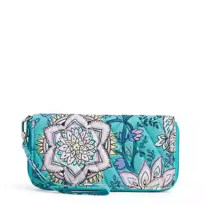 Vera Bradley RFID Accordion Wristlet Peacock Garden NWT Wallet • $42.74