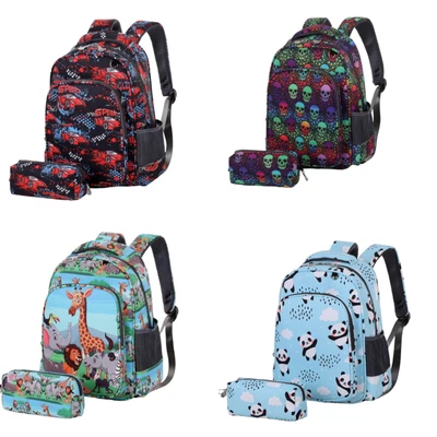 £18.48 • Buy Girls School Shoulder Bags Unisex Kids Printed Backpack Matching Pencil Case YBB