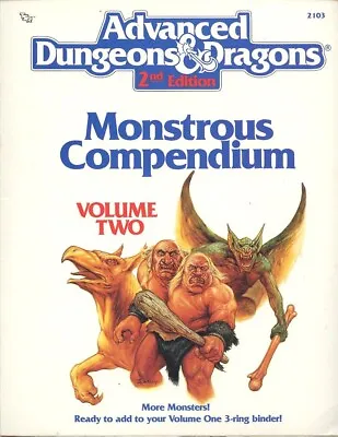 MC2 MONSTROUS COMPENDIUM VOLUME TWO 2103 EXC+! AD&D D&D TSR Monster Manual • $69.95