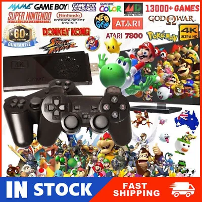 4K HDMI TV Video Game Stick Retro Gaming Console W/ 2 Wireless Controller Xmas • $44.98