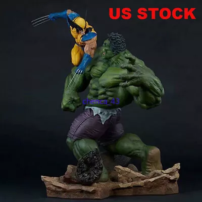 US STOCK Marvel Hulk VS. Wolverine 13'' PVC Figure Statue Model Toy Collection • $111.78