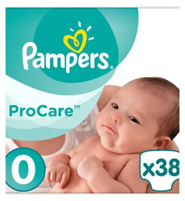 Pro-Care Essential Nappies - Size 0.  1.5kg-2.5kg. 38 Nappies. • $13.96
