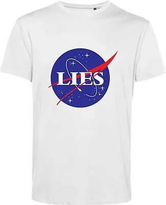 Nasa Lies Flat Earth Funny T Shirt Nasa Logo Parody Joke Fake Nasa Logo Gift Top • £9.99