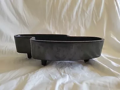 Vintage Amorphic Footed Bonsai Pot Succulent Planter Ceramic Black • $120