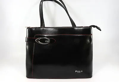 POLO Victor Black Leather Shoulder Bag • $69