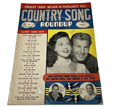 1959 Country Song Roundup Magazine Elvis Ricky Nelson Don Gibson Ray Price • $5.95