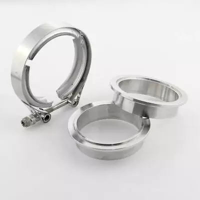 $49.96 • Buy 2.75  304 Stainless Steel Exhaust V-band Clamp With Male&Female Flanges 2-3/4 