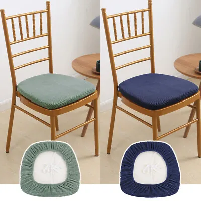 $14.99 • Buy Stretch Dining Chair Seat Covers Removable Seat Cushion Slipcovers Protector