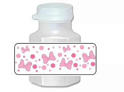 30 Pink Minnie Bows Birthday Party Favors Bubble Labels Stickers Tags Mouse • $2.98