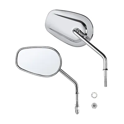 Chrome Rear View Mirrors For Harley Davidson Sportster XL 1200 883 FLSTC FLSTF • $26.80