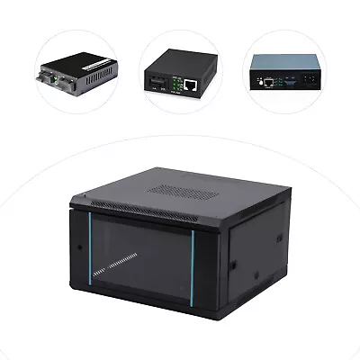 £96 • Buy 6U Server Rack Data Network Cabinet 23 Inch 600 X 350mm Black Cold-rolled Steel 