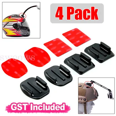 $5.54 • Buy 4 Pack Curved & Flat Adhesive Mounts For GoPro Hero 4/3/2/1 Camera Accessories
