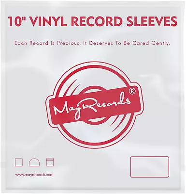 50pcs 10 Inch Vinyl Record Outer Sleeves Clear Plastic Vinyl Record Sleeves For • $17.69