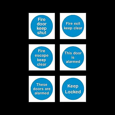 £0.99 • Buy Fire Prevention Sign, Sticker - 85mm X 85mm - Fire Door, Escape, Keep Shut