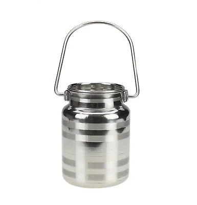 Stainless Steel Milk Churn Can Jug Canister With Carry Handle And Push Lid Milk • £14.99