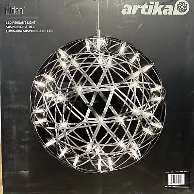 ARTIKA Elden Big 23-Watt Integrated LED Chrome Modern Hanging Pendant Chandelier • $109.99