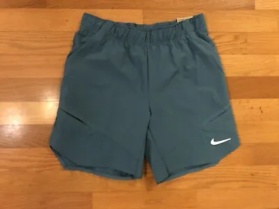 New S Nike Court Dri-FIT Advantage 7  Tennis Shorts Teal Rafa DR6545-379 Men • $65