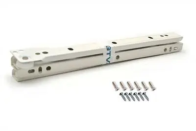 Metal Roller Drawer Runners Kitchen White All Sizes 8kg Load Capacity [PR0B] • £3.69