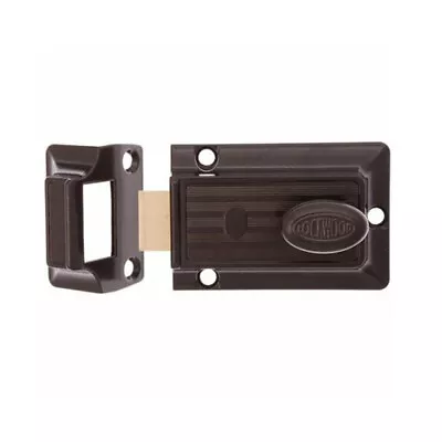 Lockwood Door Lock 100 Rim Night Latch No Cylinder Brown 100NOCYL • $47.37