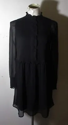 Women's VERO MODA Black  VmDee  Long Sleeve Short Dress Size XS NWT • $33.60