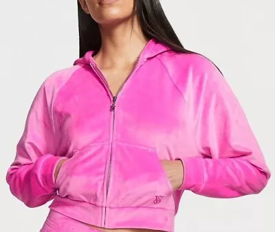 Nwt Victoria's Secret Electric Pink Velour Track Suit Jacket Size Xl • $45