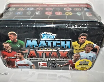 Match Attax 2012/13 TIN BOX Large With 35 Cards + 1 Limit. Edition Original Packaging New License • £25.90