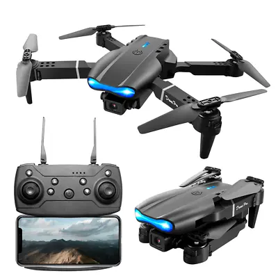 2024 RC Drones E99pro GPS WIFI FPV 4K HD Dual Camera Quadcopter Foldable Gifts • £19.85