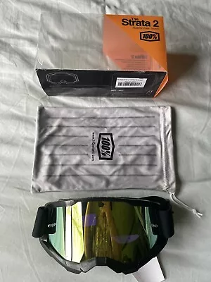 100% STRATA 2.0 Goggles Off-Road Motocross Goggles MTB Quad 100 Percent Goggles • $19