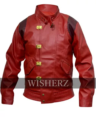 Akira Kaneda JacketManga By Katshuiro Red&Black Leather Jacket With CapsuleText • $53