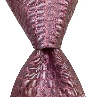 DANIEL MILANO Men's 100% Silk Necktie ITALY Designer POLKA DOT Pink Skinny NWT • $69.99