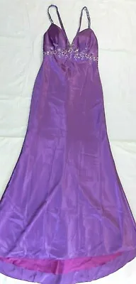 Purple PROM DRESS MORI LEE Size 11/12 Cocktail Cruise Gown (tt54) • $18.54