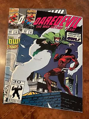 Lot Of 2 Marvel Daredevil #301 & 302 Comic Books 1992 Vs. The Owl • $0.99