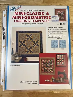 Mini-Classic & Mini-Geometric - Quilting Template - EZ Quilting By Marti Michell • $6