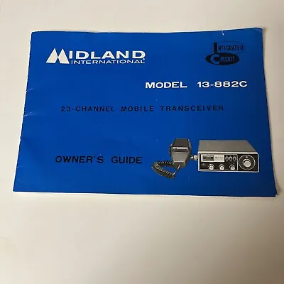 Midland Model 13-882C Mobile CB Radio Transceiver Owner's Guide Manual • $4.99