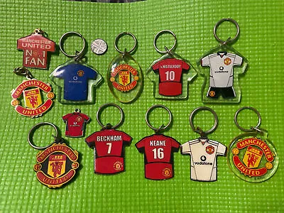 £3.75 • Buy 12 Vintage Manchester United Utd Football Club Keyrings Vodafone Keane Beckham