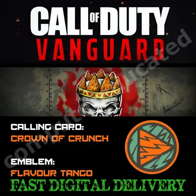 Call Of Duty Vanguard Flavor Tango Emblem & Crown Of Crunch Crunch Calling Card • $1.23