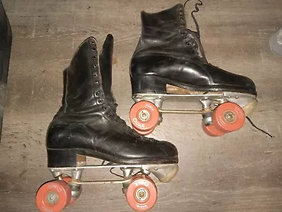 Vtg Betty Lytle Hyde Gloria Nord High Ankle Black Roller Skates Sz. 8  • $305