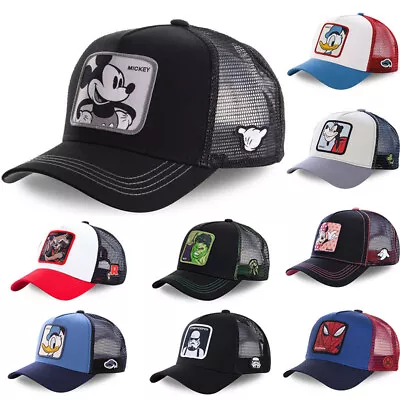 Cartoon Mickey Mouse Trucker Mesh Baseball Hat Hip Hop Breathable Snapback Cap • $12.99