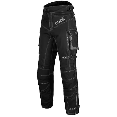 DEFY Motorcycle Pants For Men Water Resistant Dual Sport CE Armor Cordura Fabric • $39.99
