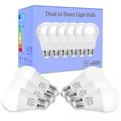 Dusk To Dawn Light Bulbs Outdoor Light Sensor Bulbs 12W 100 Watt 6 Pack • $27.76