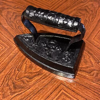 Vintage Miniature Black Cast Iron Sad Iron 5.5  Tall • $25