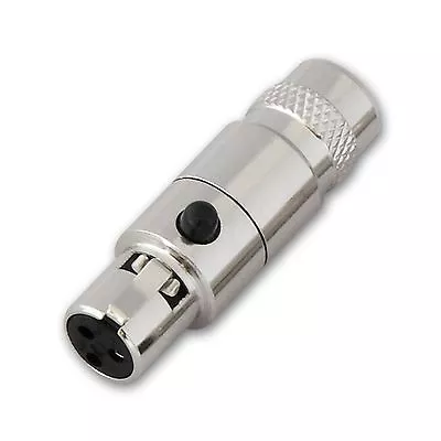 Connector - Mini XLR 3-Pin Female Inline Socket Metal  • $4.15