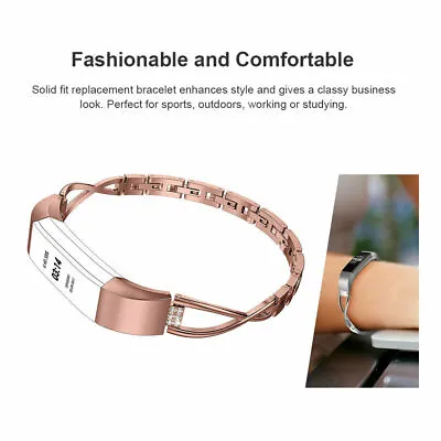 $18.99 • Buy Bling Stainless Steel Bracelet Watch Band Jewelry Strap Belt For Fitbit Alta HR