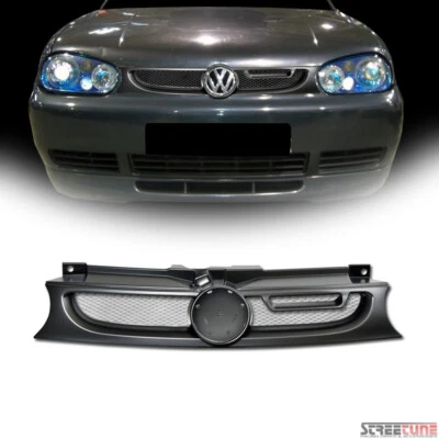 $48 • Buy Matte Blk Ab Aluminum Mesh Front Bumper Grill Grille For 99-06 Golf GTI R32 Mk4