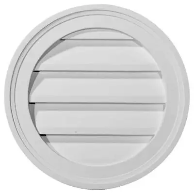 12 In. X 12 In. Round Primed Polyurethane Paintable Gable Louver Vent Functional • $44.06