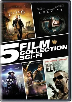 5 Film Collection: Sci-Fi DVD I Am Legend Gravity Book Of Eli Midnight Special • $11.99